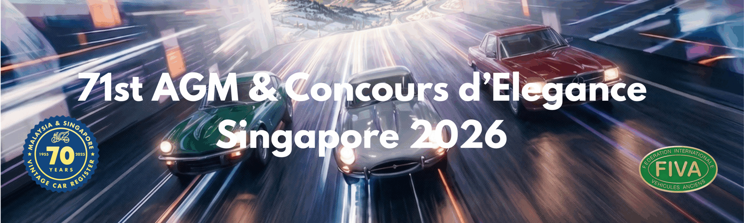 The Concours D’Elegance Singapore 2026 & MSVCR AGM is this August 14-16th !